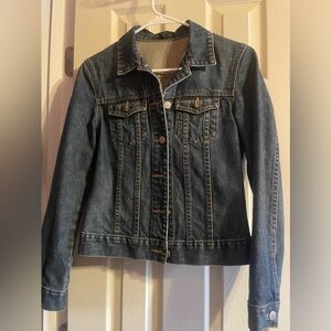 J Crew 100% cotton blue jean jacket size XS
